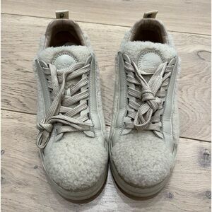 Chloe Shearling Low Top Sneaker Size 39
